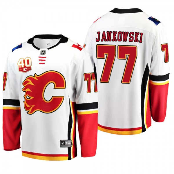 Calgary Flames Mark Jankowski #77 40th Anniversary...