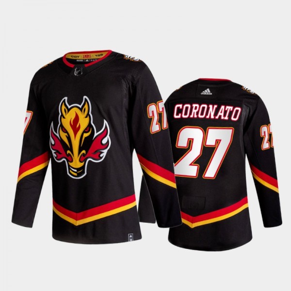 Men Calgary Flames Matthew Coronato #27 2021 Rever...