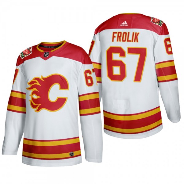 Michael Frolik #67 Calgary Flames Authentic 2019 Heritage Classic White Jersey