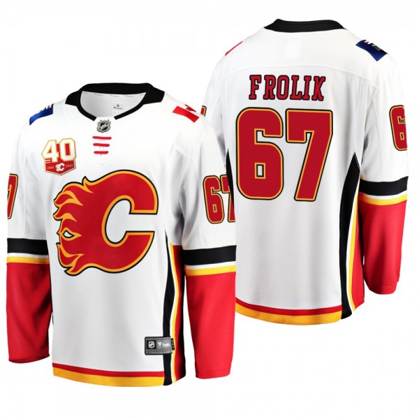 Calgary Flames Michael Frolik #67 40th Anniversary...