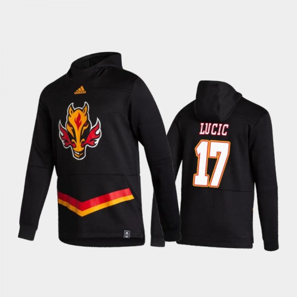 Men's Calgary Flames Milan Lucic #17 Authentic Pul...