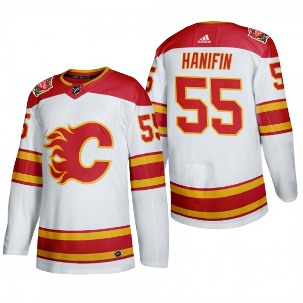 Noah Hanifin #55 Calgary Flames Authentic 2019 Her...