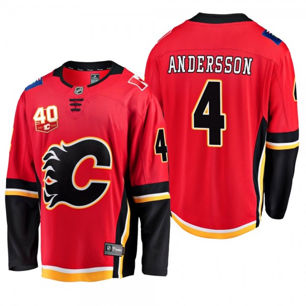 Calgary Flames Rasmus Andersson #4 40th Anniversar...