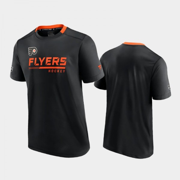 Men Philadelphia Flyers Locker Room Authentic Pro Black T-Shirt