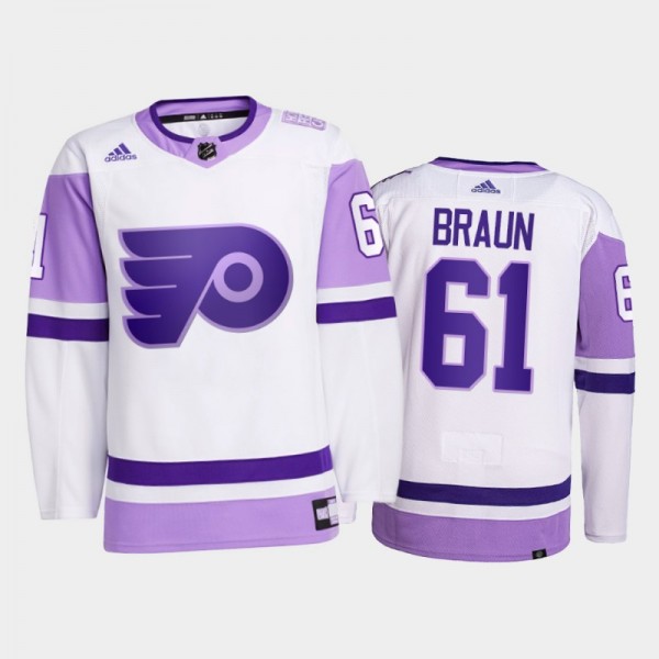 Justin Braun #61 Philadelphia Flyers 2021 HockeyFi...