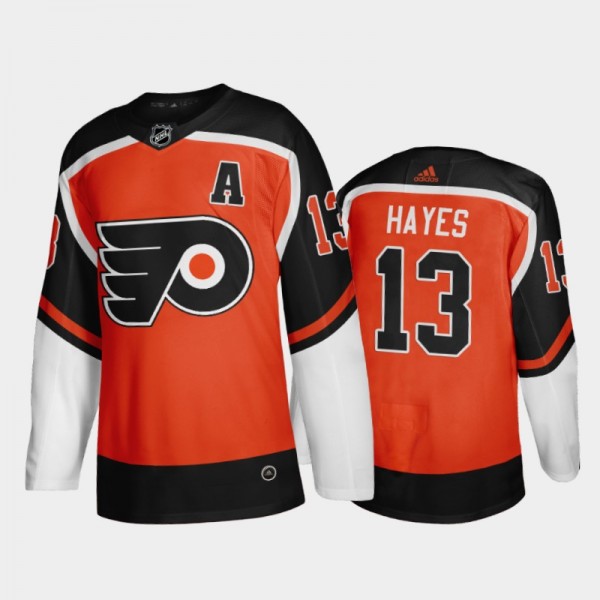 Philadelphia Flyers Kevin Hayes #13 2021 Reverse Retro Orange Fourth Authentic Jersey