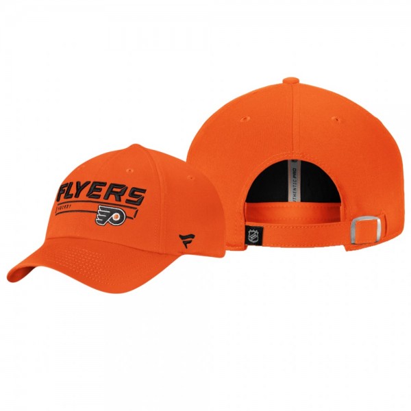 Philadelphia Flyers Orange Authentic Pro Rinkside Fundamental Adjustable Hat