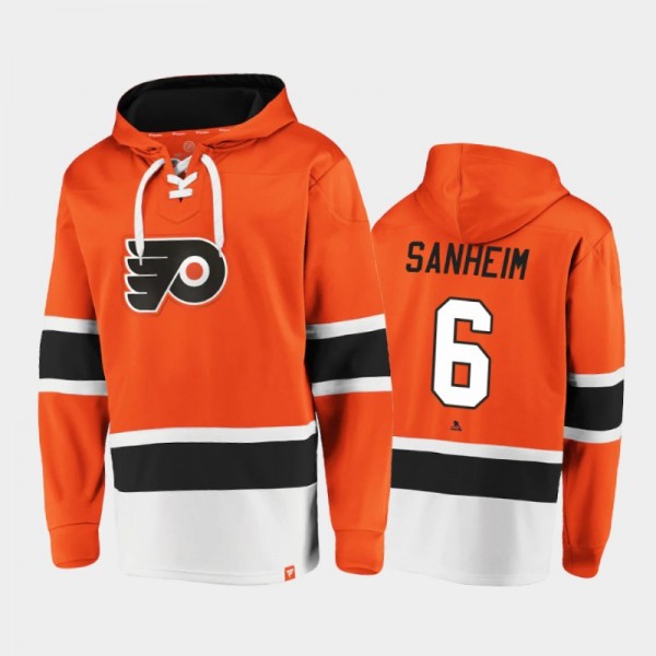 Men's Travis Sanheim #6 Philadelphia Flyers Lace-U...