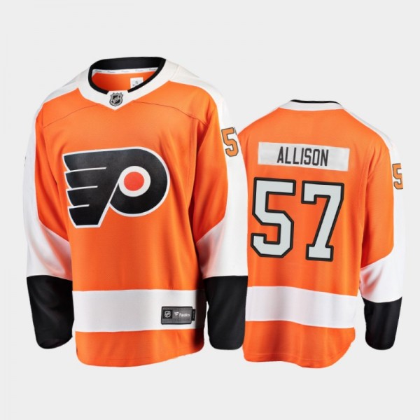 Men's Philadelphia Flyers Wade Allison #57 Home Or...