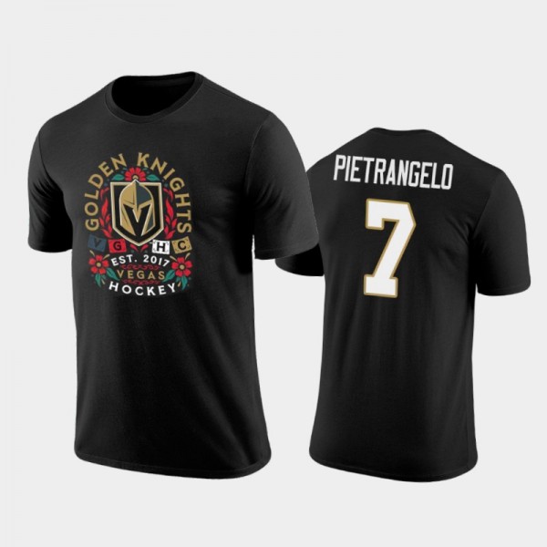 Men's Vegas Golden Knights Alex Pietrangelo #7 2021 Latino Heritage Night Black T-Shirt