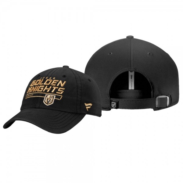 Vegas Golden Knights Black Authentic Pro Rinkside Fundamental Adjustable Hat