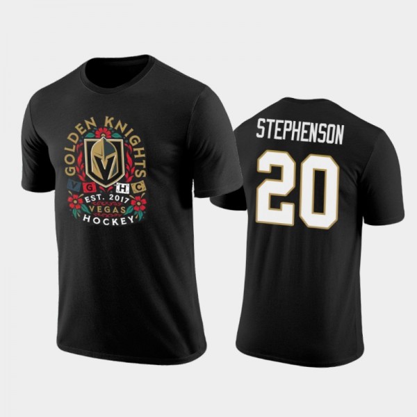 Men's Vegas Golden Knights Chandler Stephenson #20 2021 Latino Heritage Night Black T-Shirt