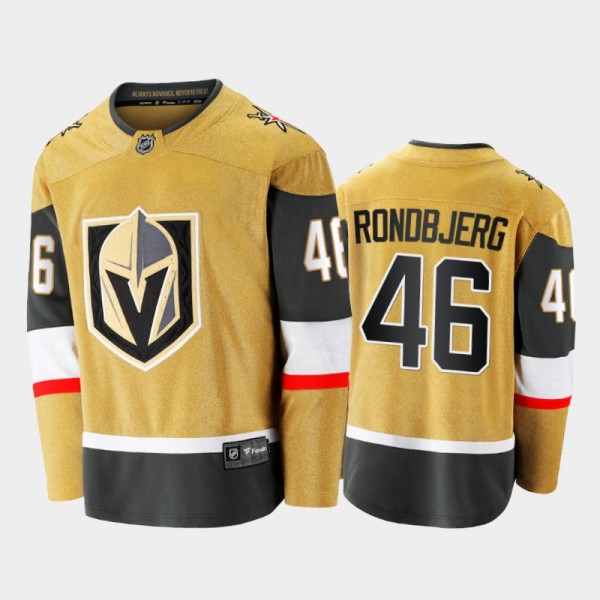 Vegas Golden Knights #46 Jonas Rondbjerg Home Gold 2021-22 Player Jersey