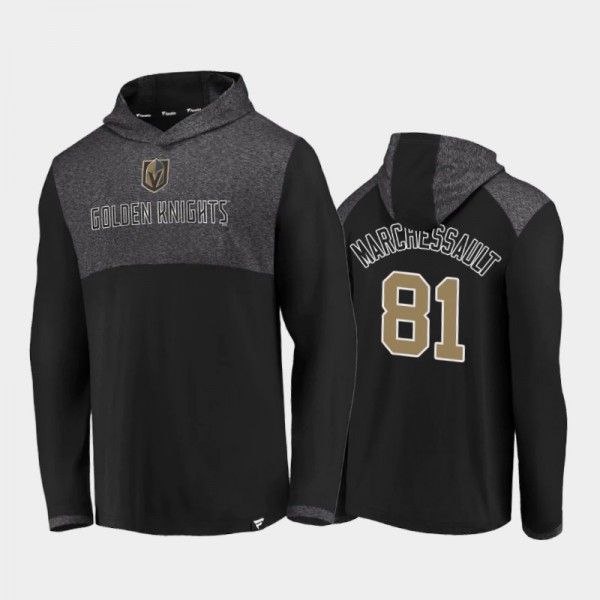 Men's Jonathan Marchessault #81 Vegas Golden Knights Pullover Black Iconic Marbled Clutch Hoodie