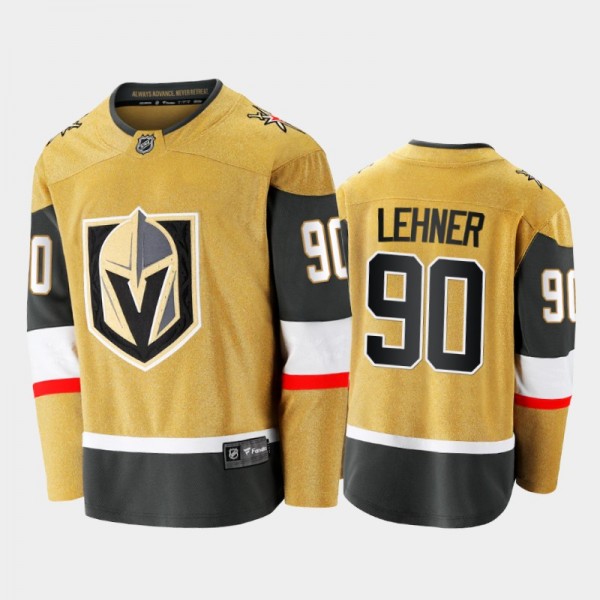 Vegas Golden Knights #90 Robin Lehner Alternate Gold 2020-21 Premier Breakaway Jersey