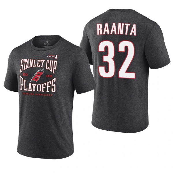 Antti Raanta 2022 Stanley Cup Playoffs Carolina Hurricanes Charcoal T-Shirt