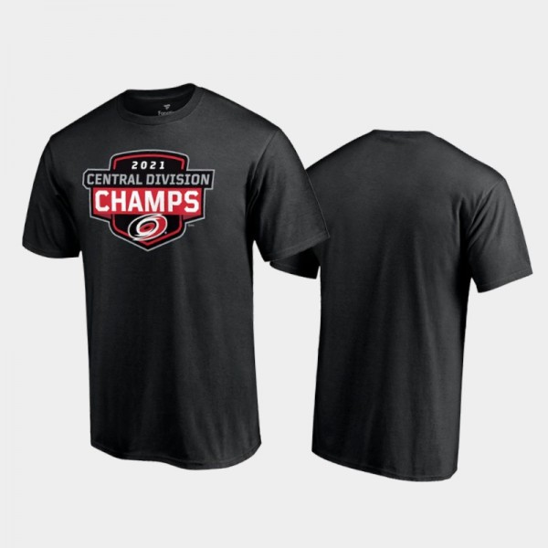 Men's Carolina Hurricanes 2021 Central Division Champions Black T-Shirt