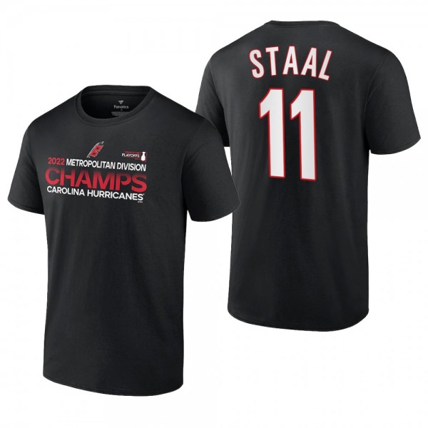 Jordan Staal 2022 Metropolitan Division Champions Carolina Hurricanes Black T-Shirt
