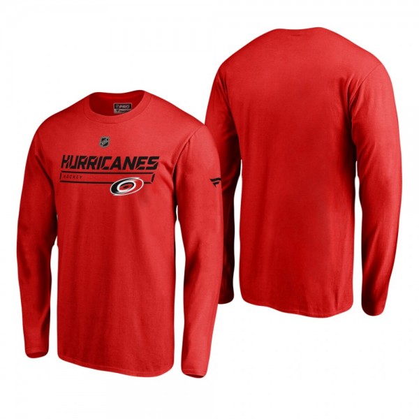Carolina Hurricanes Red Authentic Pro Prime Long S...