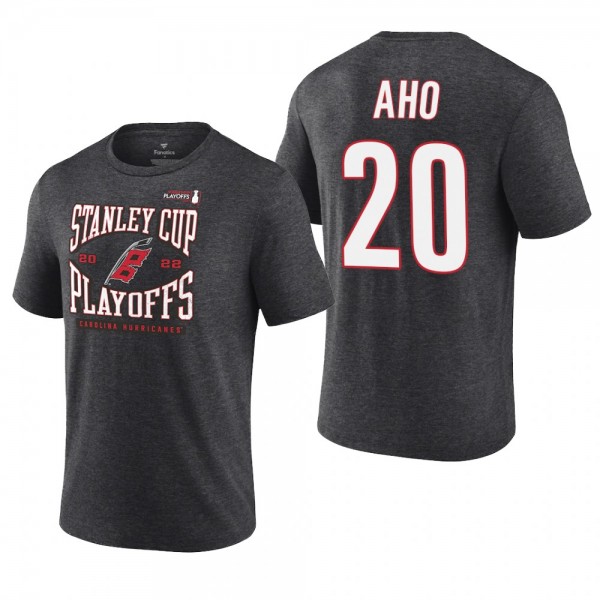 Sebastian Aho 2022 Stanley Cup Playoffs Carolina Hurricanes Charcoal T-Shirt