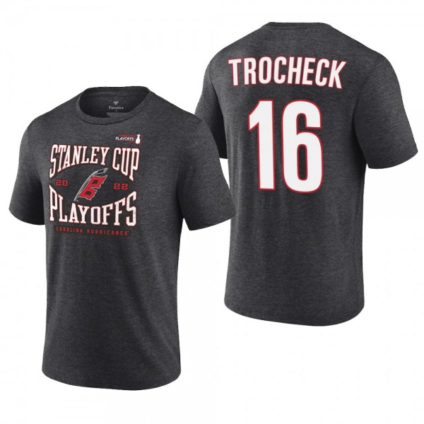 Vincent Trocheck 2022 Stanley Cup Playoffs Carolina Hurricanes Charcoal T-Shirt