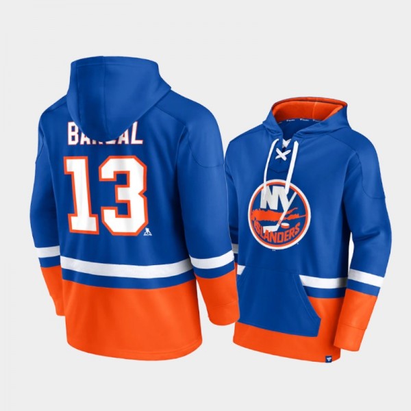 Men Mathew Barzal #13 New York Islanders Lace-Up R...