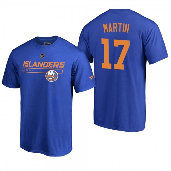 Islanders Matt Martin #17 Rinkside Collection Prime Cheap Authentic Pro T-shirt Royal