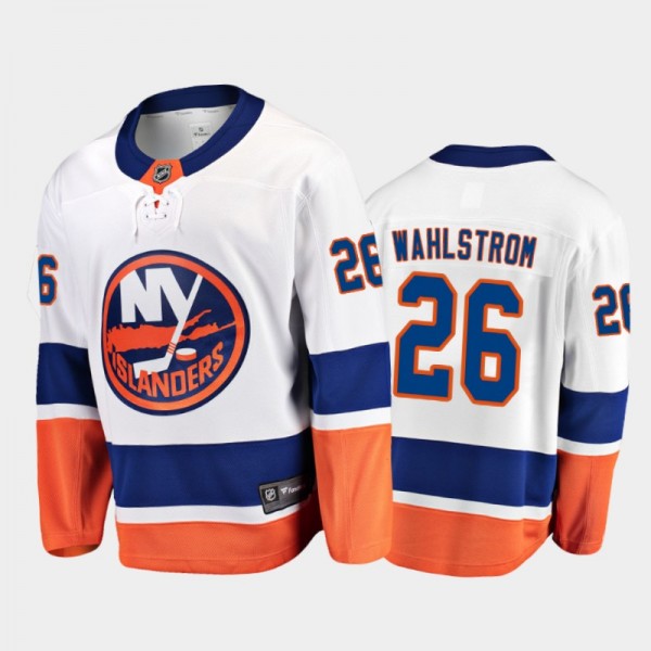 Islanders Oliver Wahlstrom #26 Away 2021-22 White Player Jersey