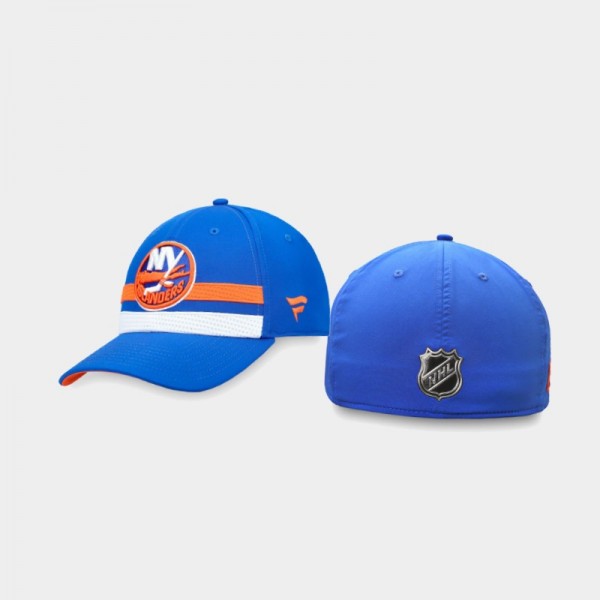 Men's New York Islanders Authentic Pro Flex 2020 NHL Draft Royal Orange Hat