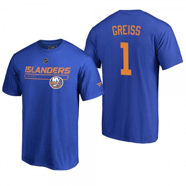 Islanders Thomas Greiss #1 Rinkside Collection Prime Cheap Authentic Pro T-shirt Royal