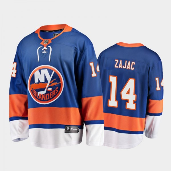 Men's New York Islanders Travis Zajac #14 Home Blu...