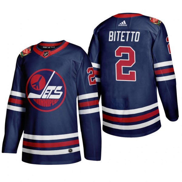 Winnipeg Jets Anthony Bitetto #2 2019 Heritage Cla...