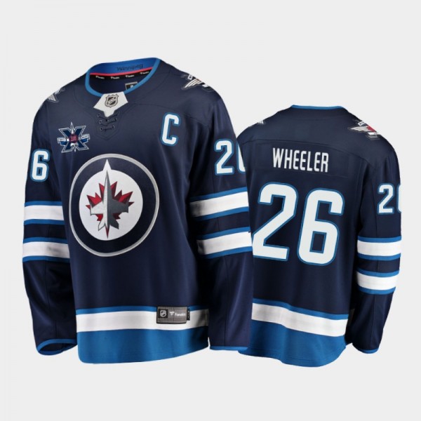 Men's Winnipeg Jets Blake Wheeler #26 10th Anniver...