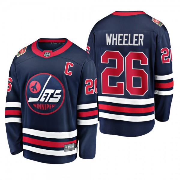 Winnipeg Jets Blake Wheeler #26 2019 Heritage Clas...