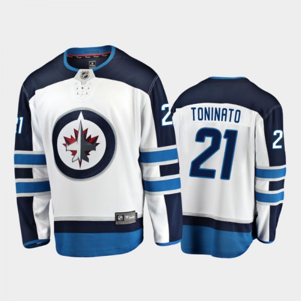 Winnipeg Jets Dominic Toninato #21 Away White 2020...
