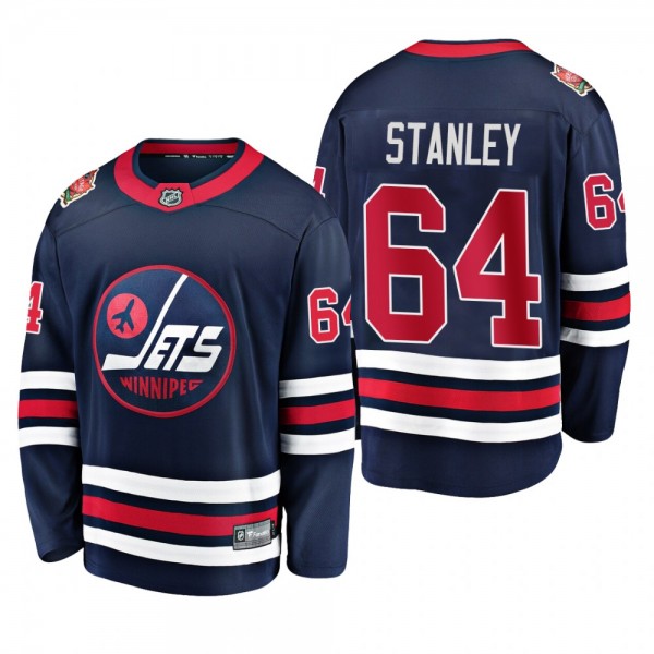 Winnipeg Jets Logan Stanley #64 2019 Heritage Clas...