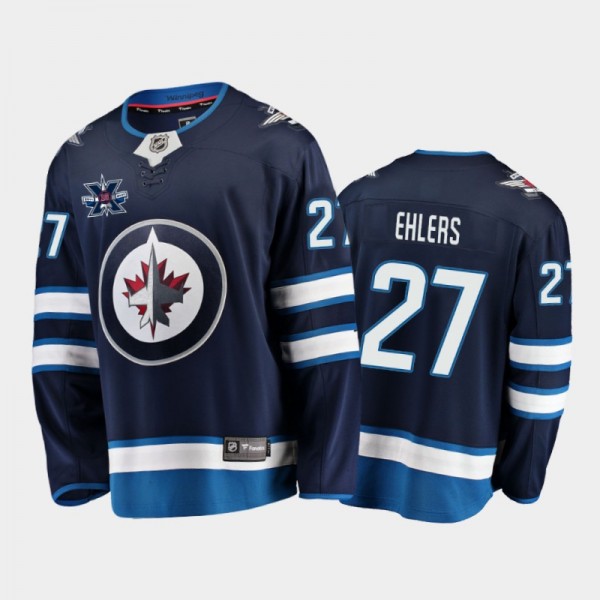 Men's Winnipeg Jets Nikolaj Ehlers #27 10th Annive...