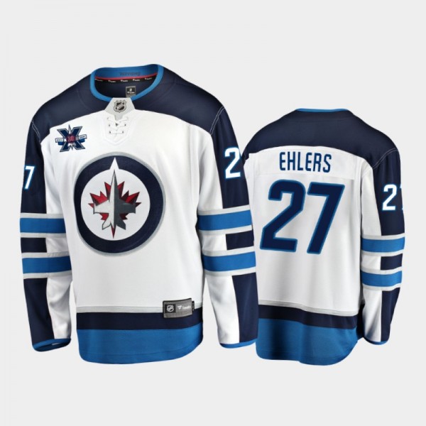 Men's Winnipeg Jets Nikolaj Ehlers #27 10th Annive...