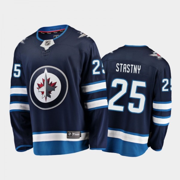 Winnipeg Jets Paul Stastny #25 Home Navy 2020-21 B...