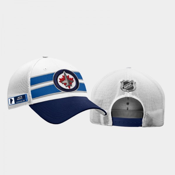 Men Winnipeg Jets Authentic Pro Snapback On Stage 2021 NHL Draft White Hat