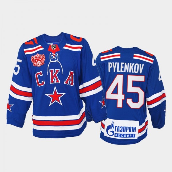 KHL SKA Daniil Pylenkov #45 75th Anniversary Blue ...