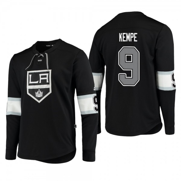 Kings Adrian Kempe #9 Platinum Long Sleeve 2018-19 Cheap Jersey T-Shirt Black