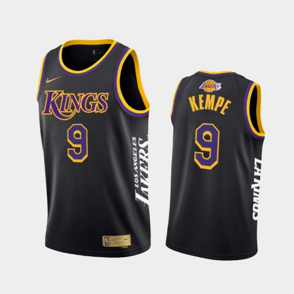 Kings Adrian Kempe #9 Lakers Night Black Hybrid Ta...