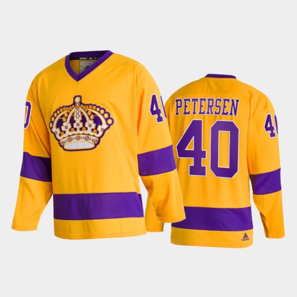 Cal Petersen Los Angeles Kings Team Classics Gold Throwback Jersey 2022