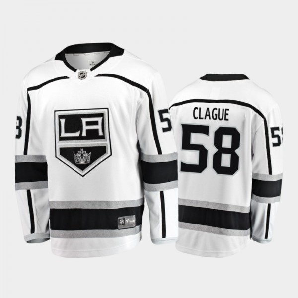 Men's Los Angeles Kings Kale Clague #58 Away White...