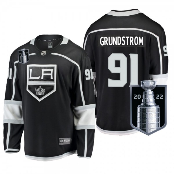 Los Angeles Kings Carl Grundstrom 2022 Stanley Cup Playoffs Jersey Black