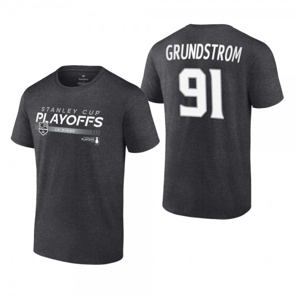 Carl Grundstrom 2022 Stanley Cup Playoffs Charcoal LA Kings T-Shirt