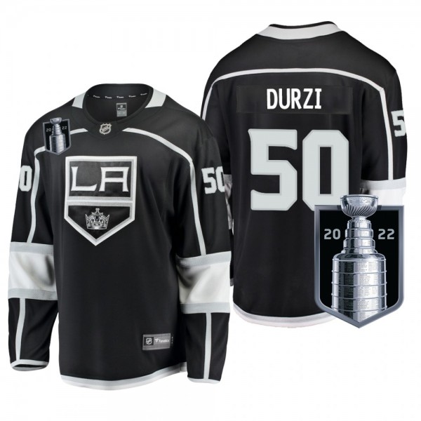Los Angeles Kings Sean Durzi 2022 Stanley Cup Playoffs Jersey Black