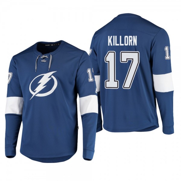 Lightning Alex Killorn #17 Platinum Long Sleeve 2018-19 Cheap Jersey T-Shirt Blue