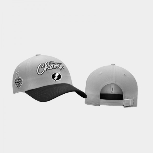 Women's Tampa Bay Lightning Adjustable 2020 Eastern Conference Champions Gray Black Hat